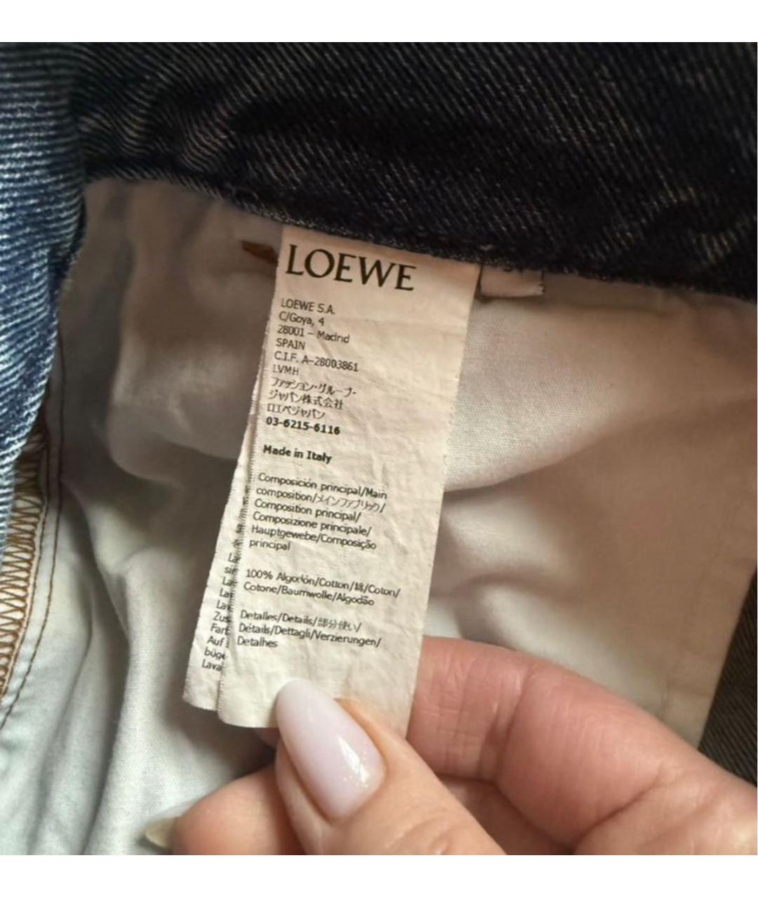 LOEWE Синие хлопковые прямые джинсы, фото 6
