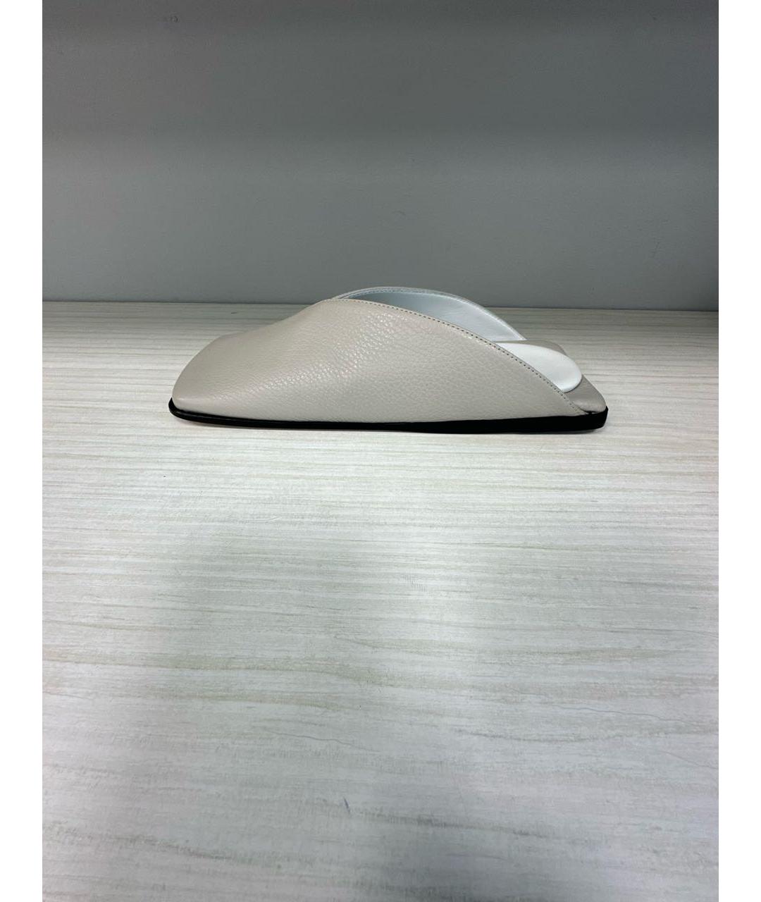 MM6 MAISON MARGIELA Серые кожаные мюли, фото 6