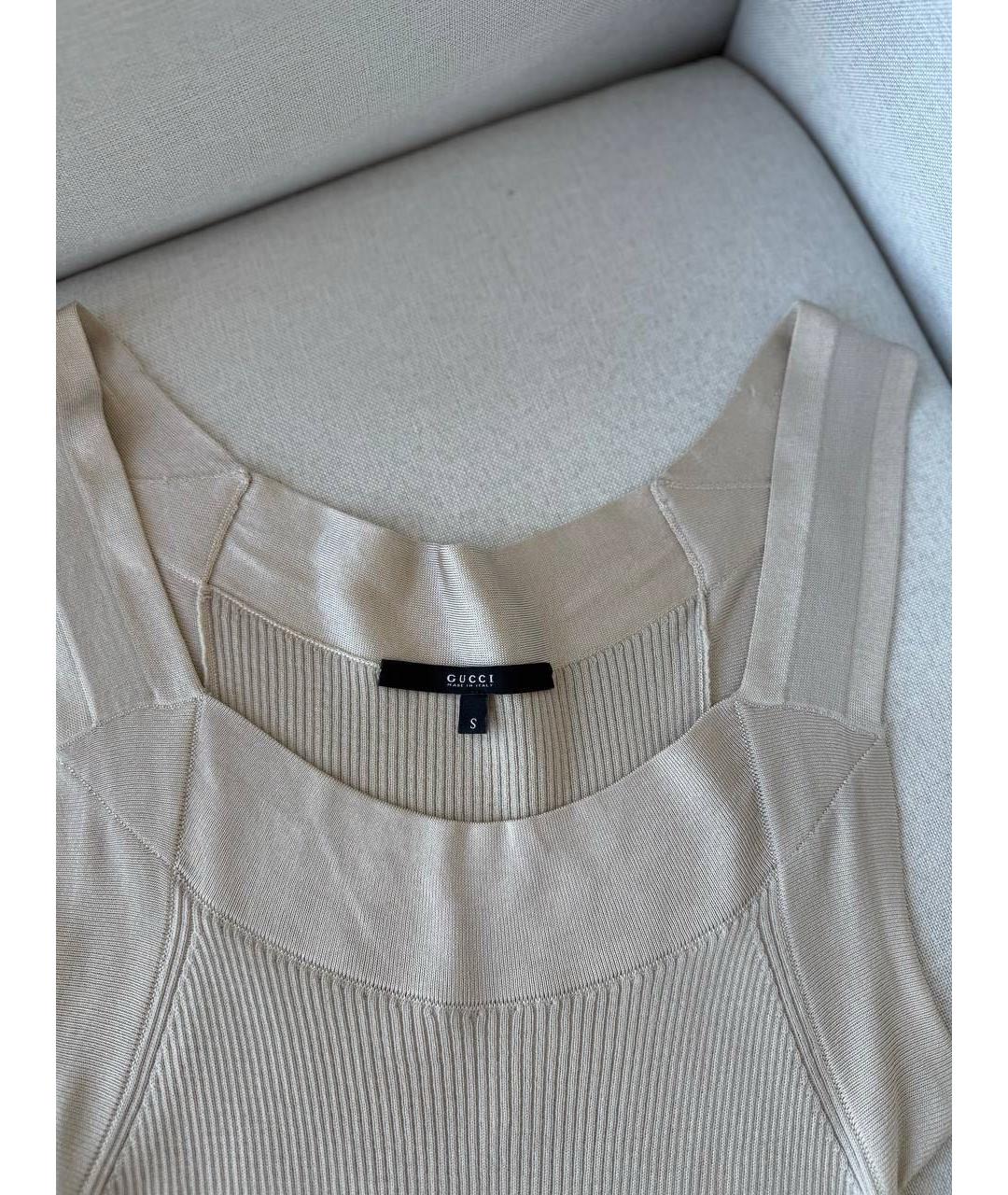GUCCI Бежевая шерстяная майка, фото 3