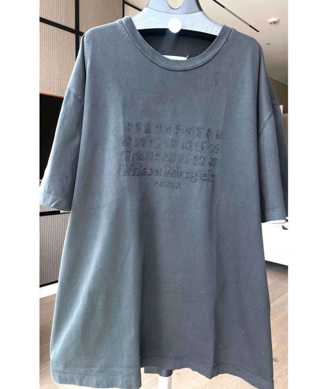 MAISON MARGIELA Черная хлопковая футболка, фото 4