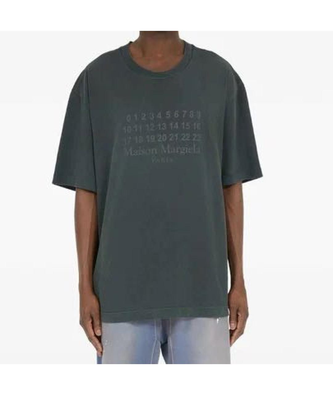 MAISON MARGIELA Черная хлопковая футболка, фото 9