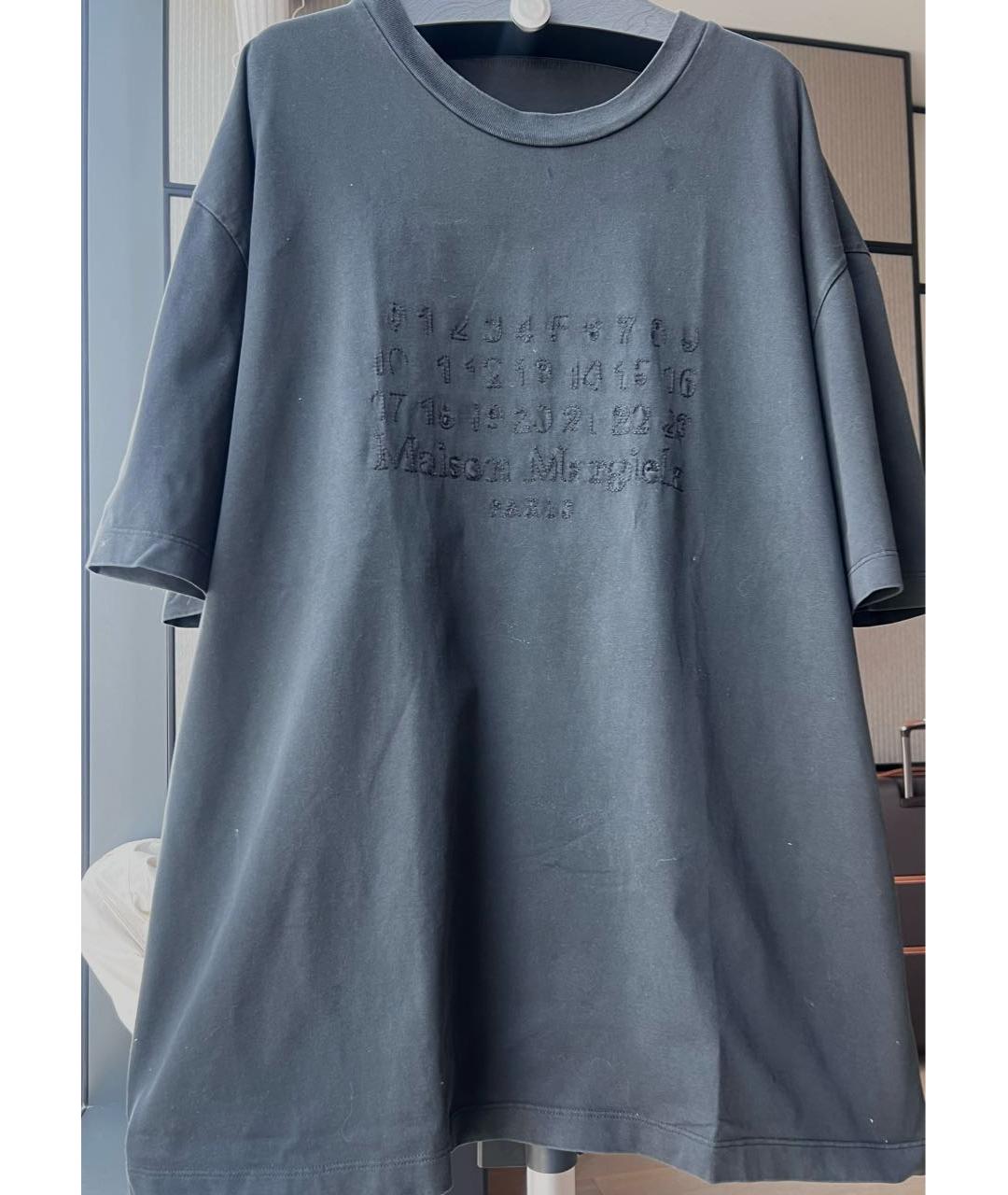 MAISON MARGIELA Черная хлопковая футболка, фото 3