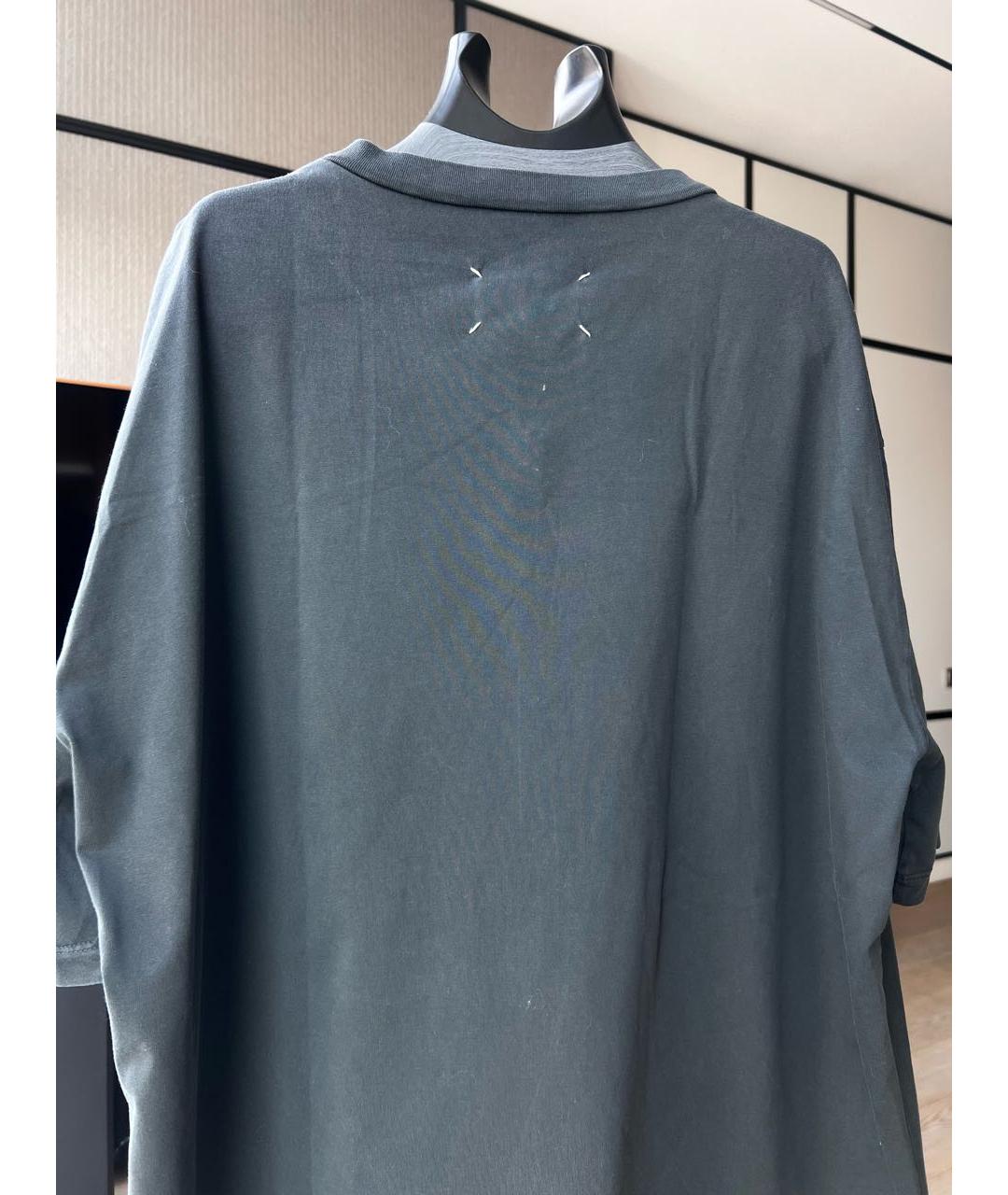 MAISON MARGIELA Черная хлопковая футболка, фото 5