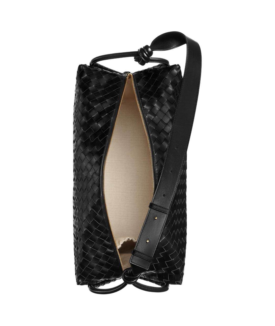 BOTTEGA VENETA Черная кожаная сумка через плечо, фото 3