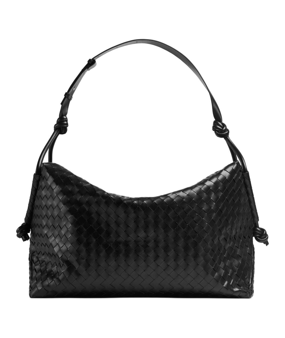 BOTTEGA VENETA Черная кожаная сумка через плечо, фото 1