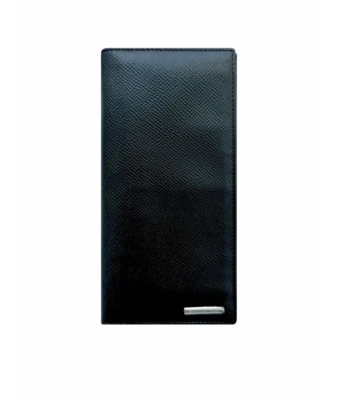 ERMENEGILDO ZEGNA XXX Черный кожаный кошелек, фото 1