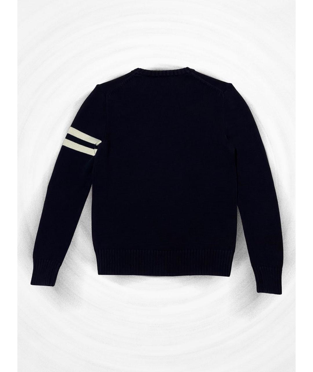 POLO RALPH LAUREN Темно-синий хлопковый джемпер / свитер, фото 3