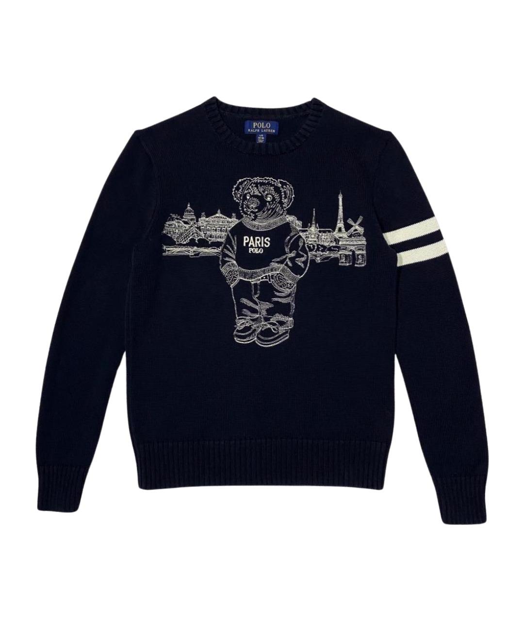 POLO RALPH LAUREN Темно-синий хлопковый джемпер / свитер, фото 1