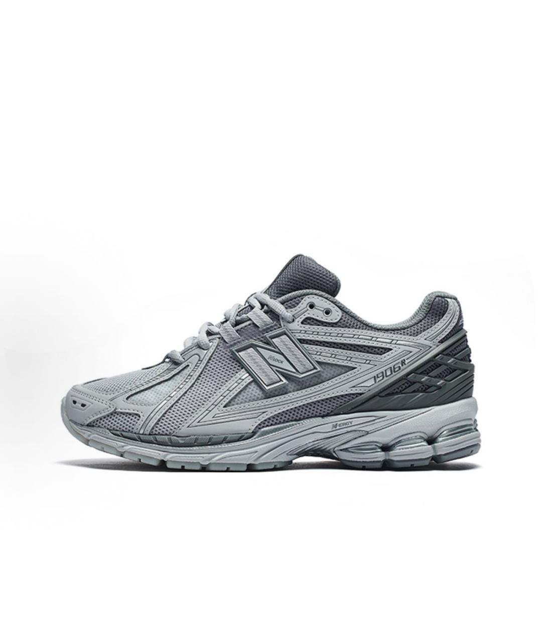 NEW BALANCE Серые текстильные высокие кроссовки / кеды, фото 5