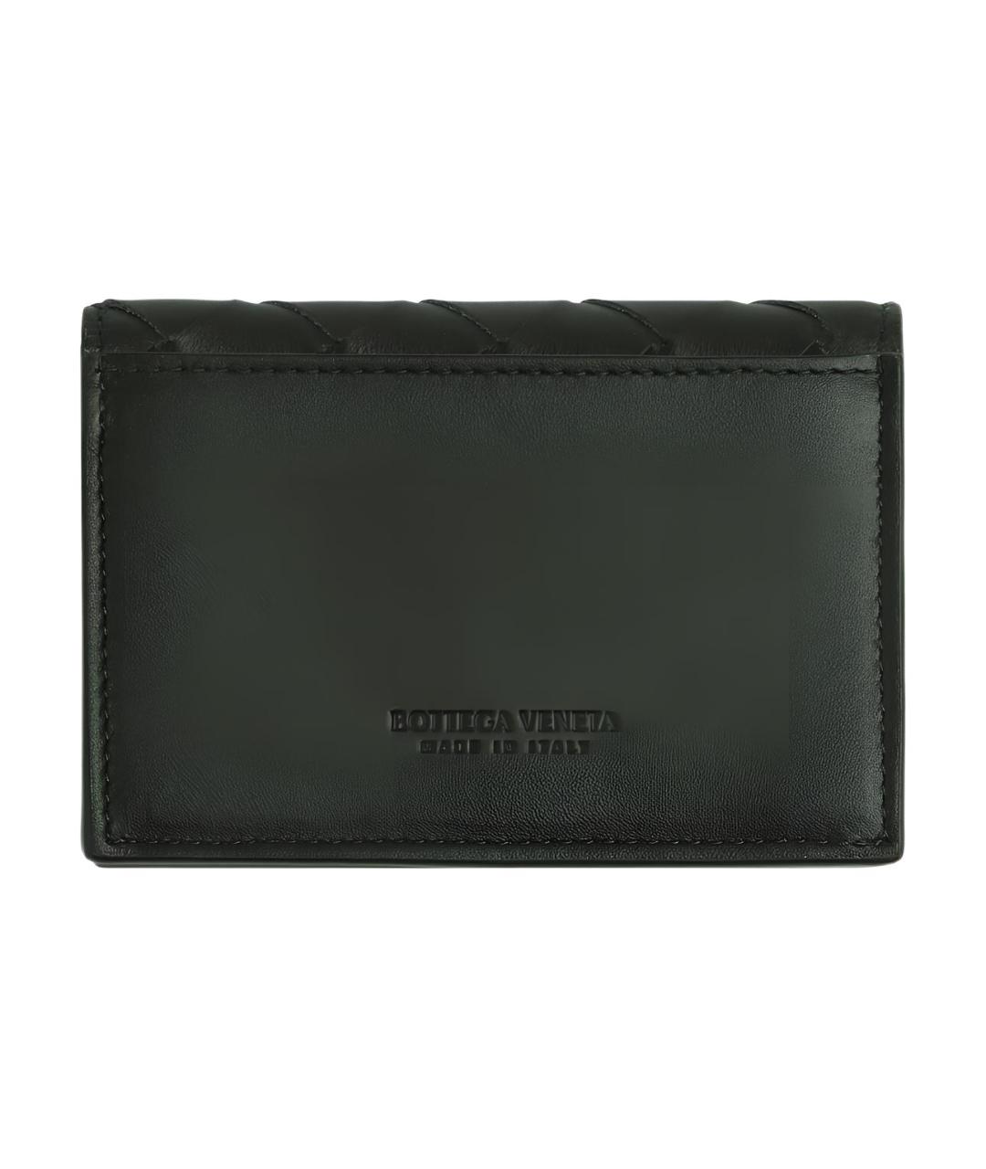 BOTTEGA VENETA Черный кожаный кардхолдер, фото 2