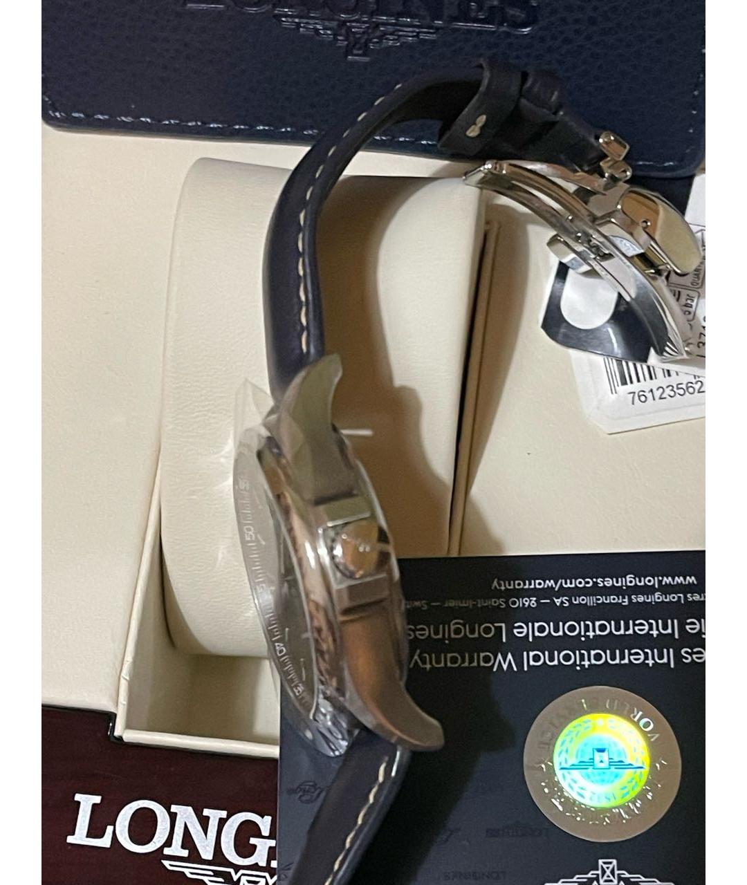 LONGINES Синие стальные часы, фото 5