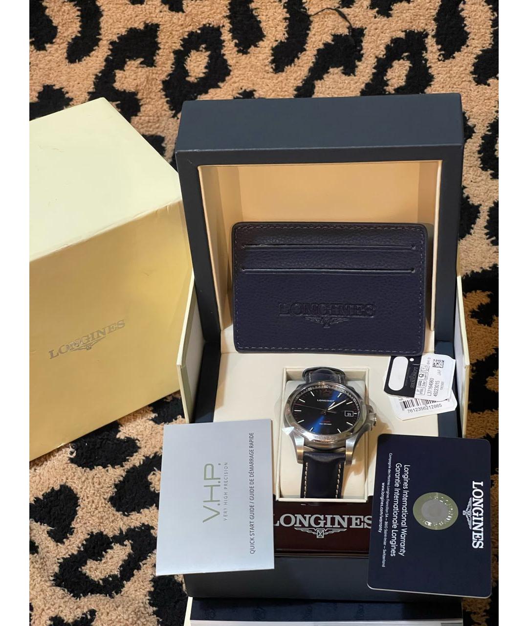 LONGINES Синие стальные часы, фото 9