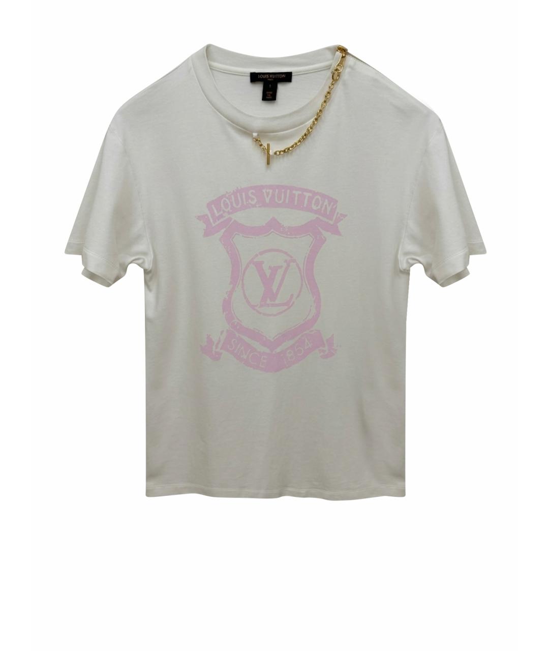 LOUIS VUITTON Белая хлопковая футболка, фото 1