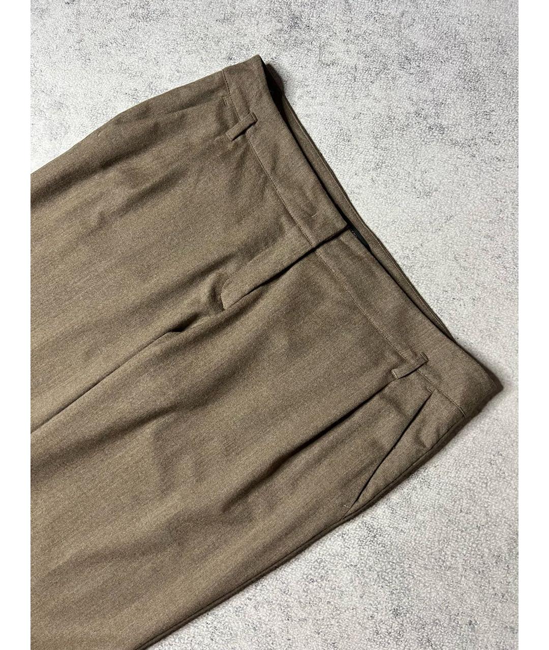 WEEKEND MAX MARA Коричневые шерстяные брюки узкие, фото 3