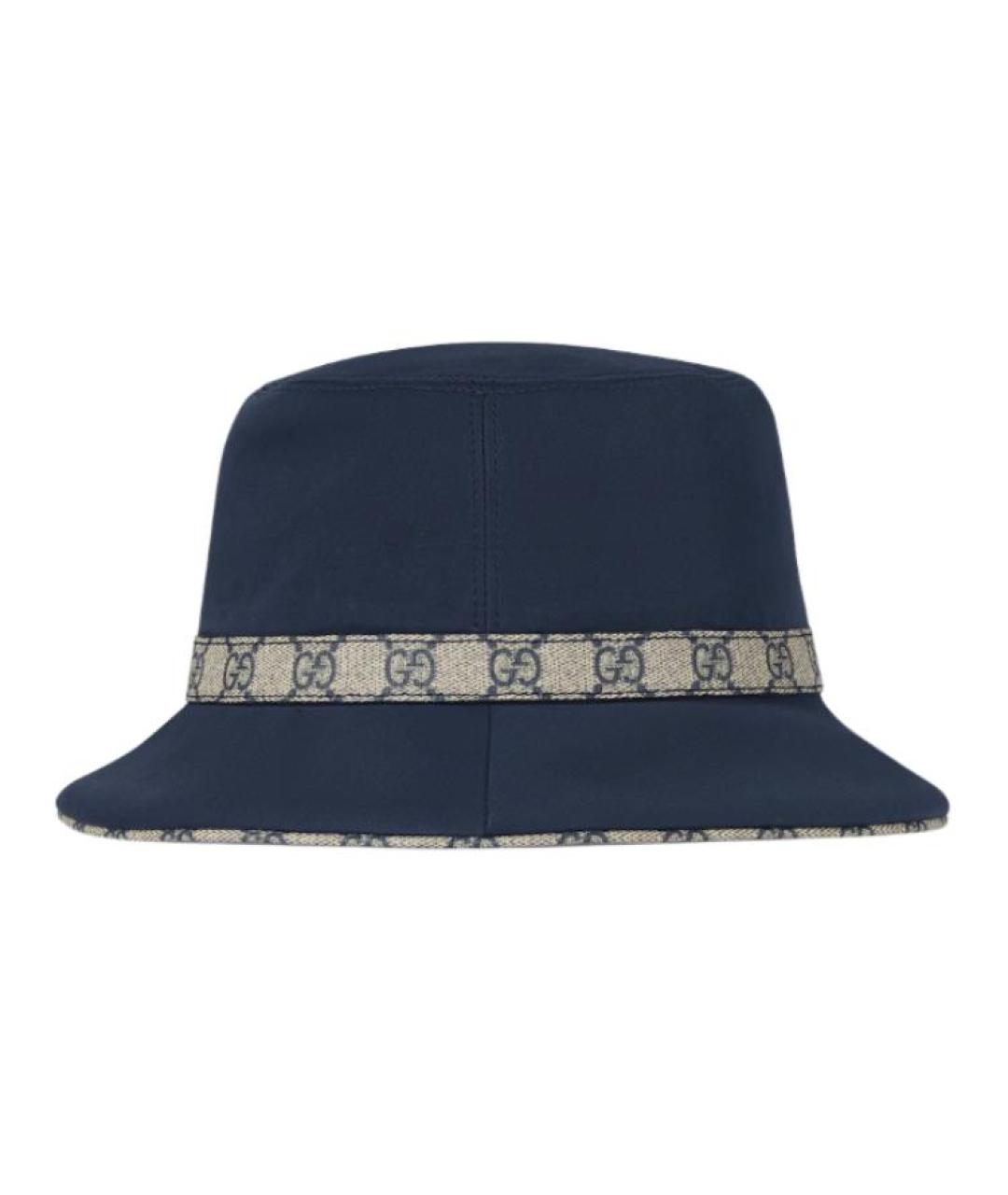 GUCCI Темно-синяя хлопковая шляпа, фото 2