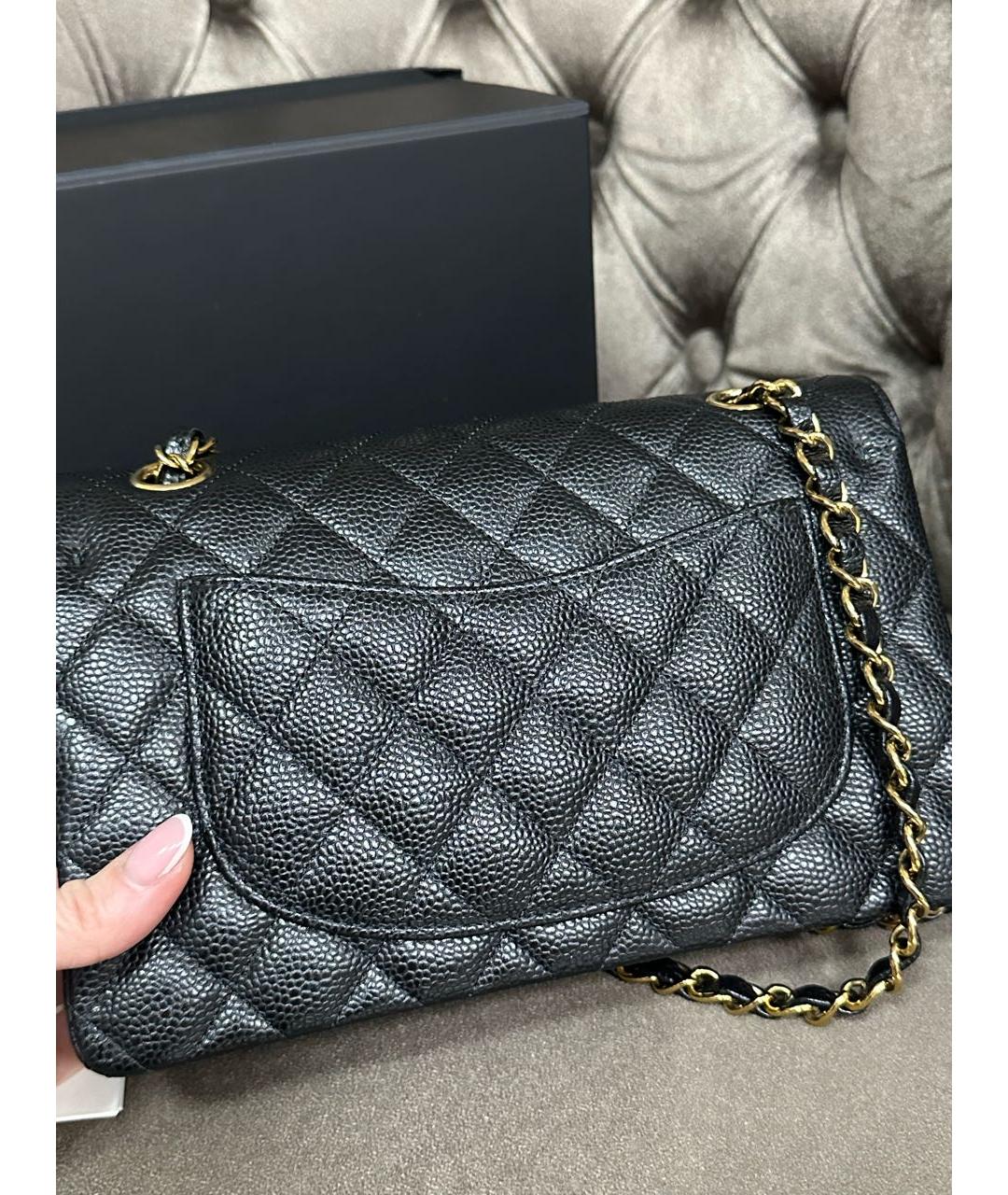 CHANEL Черная кожаная сумка тоут, фото 8