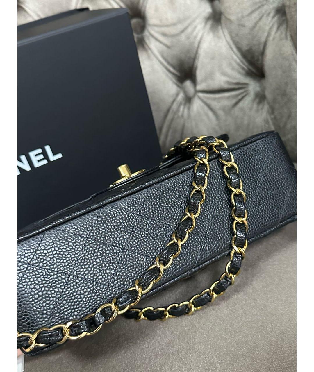CHANEL Черная кожаная сумка тоут, фото 7