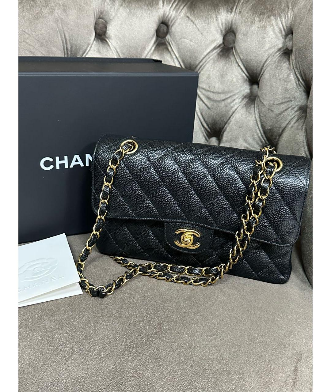 CHANEL Черная кожаная сумка тоут, фото 2