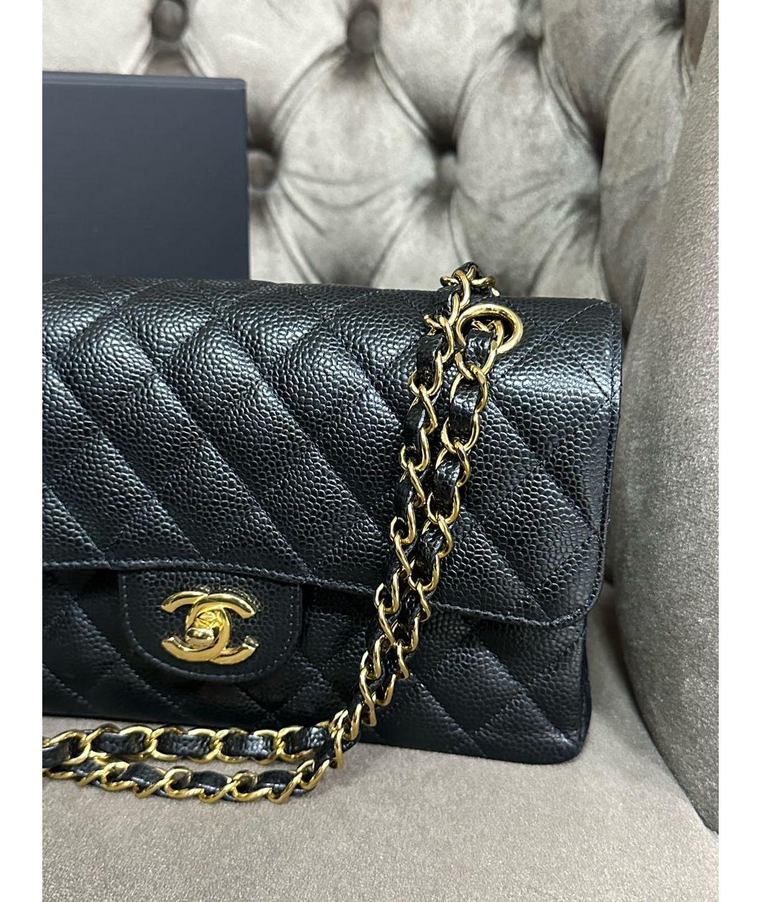CHANEL Черная кожаная сумка тоут, фото 4