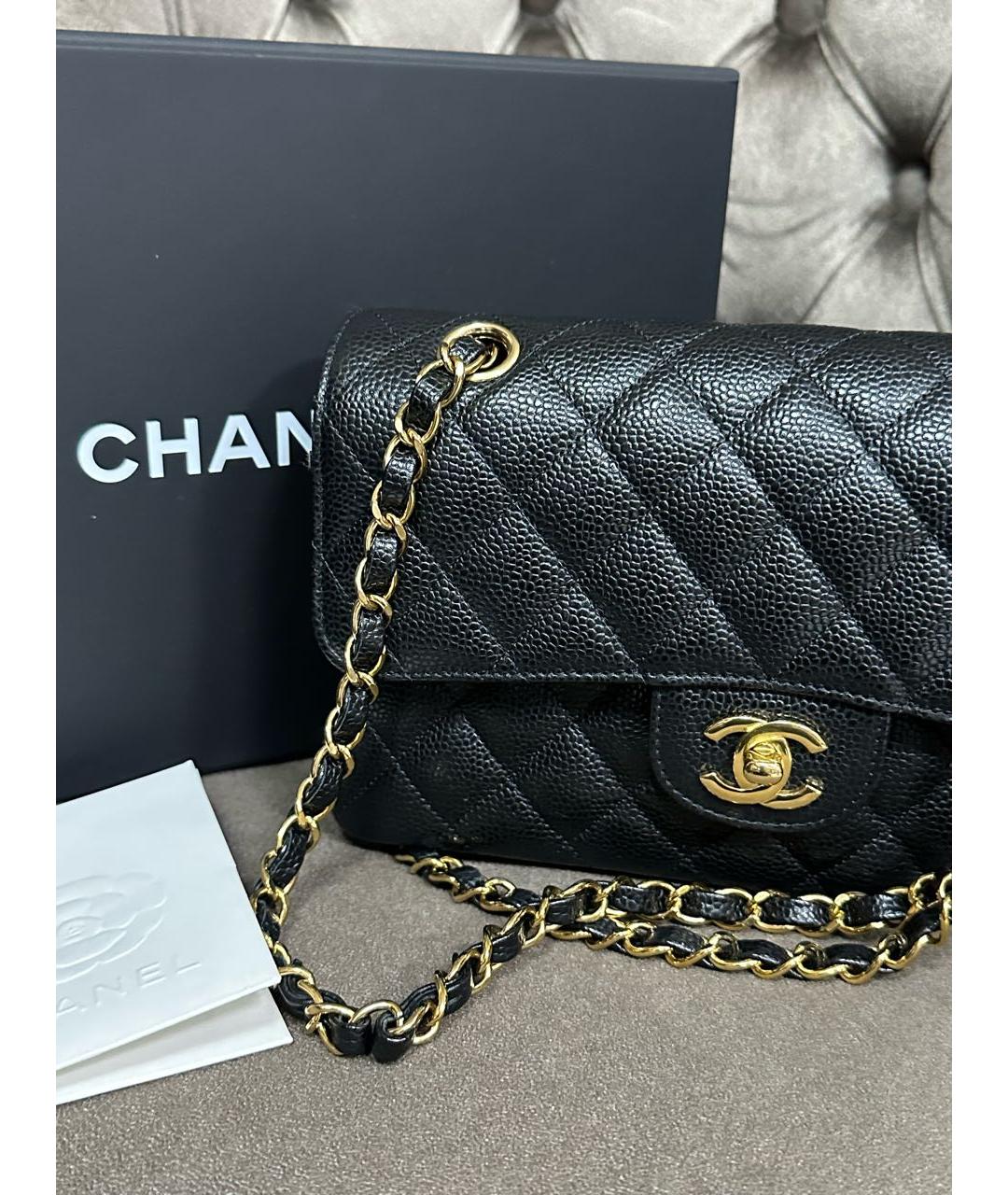 CHANEL Черная кожаная сумка тоут, фото 3