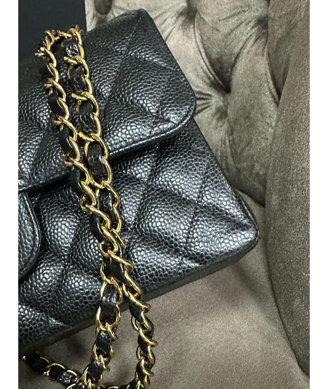 CHANEL Черная кожаная сумка тоут, фото 6