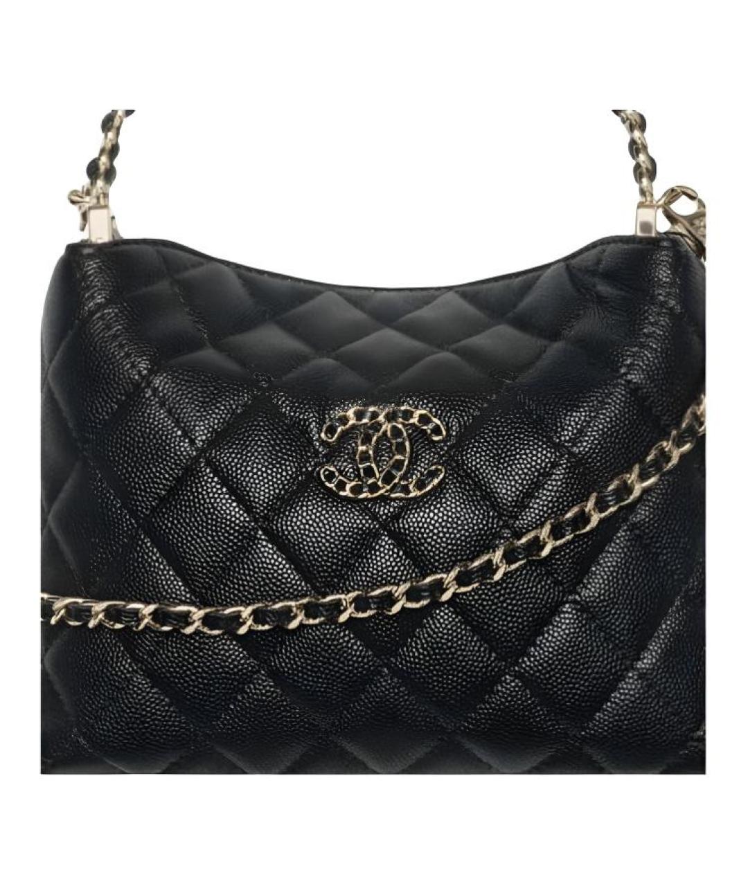 CHANEL Черная кожаная сумка через плечо, фото 3