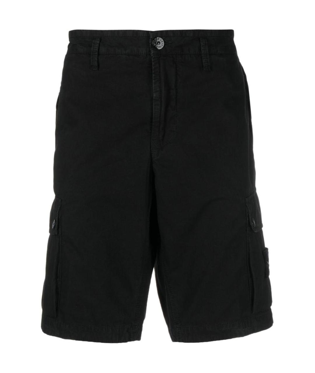 STONE ISLAND Черные шорты, фото 1