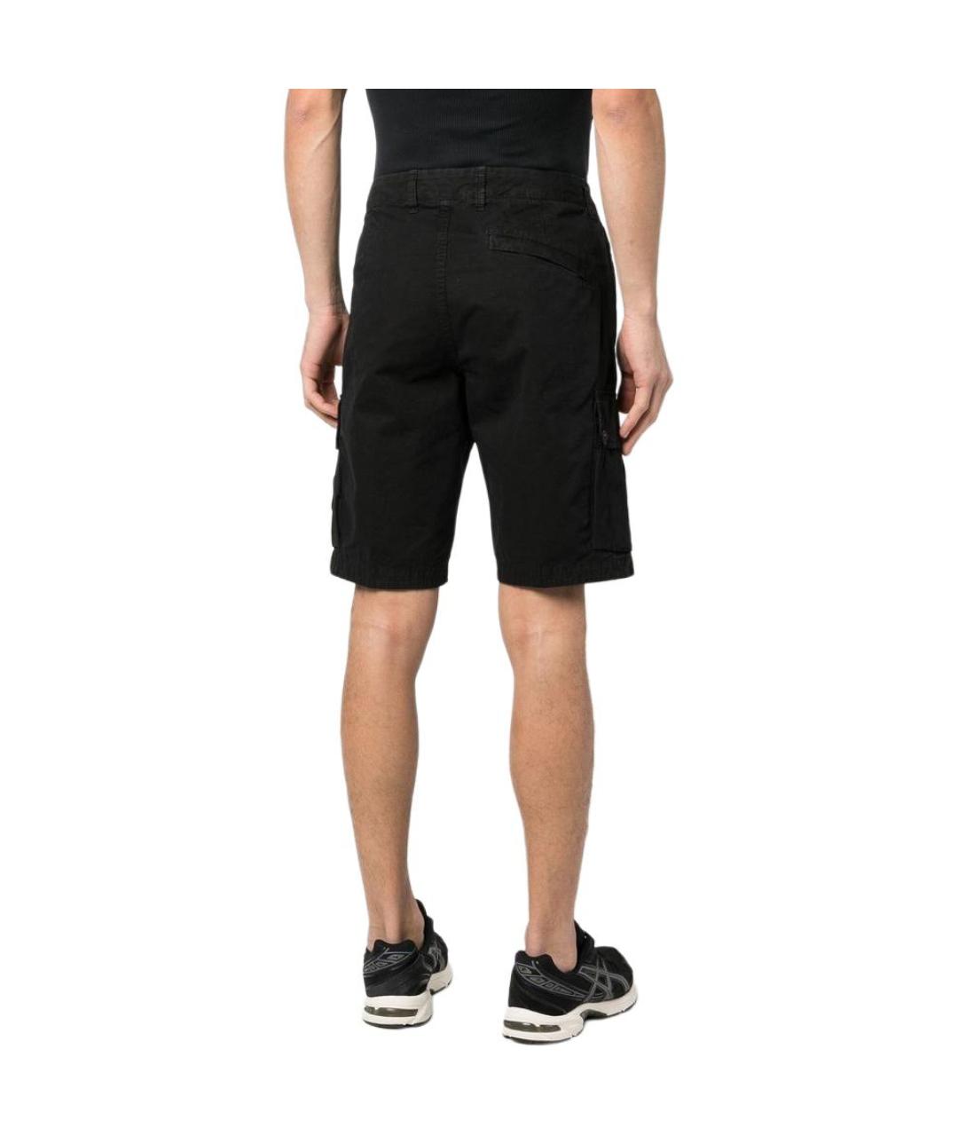 STONE ISLAND Черные шорты, фото 3