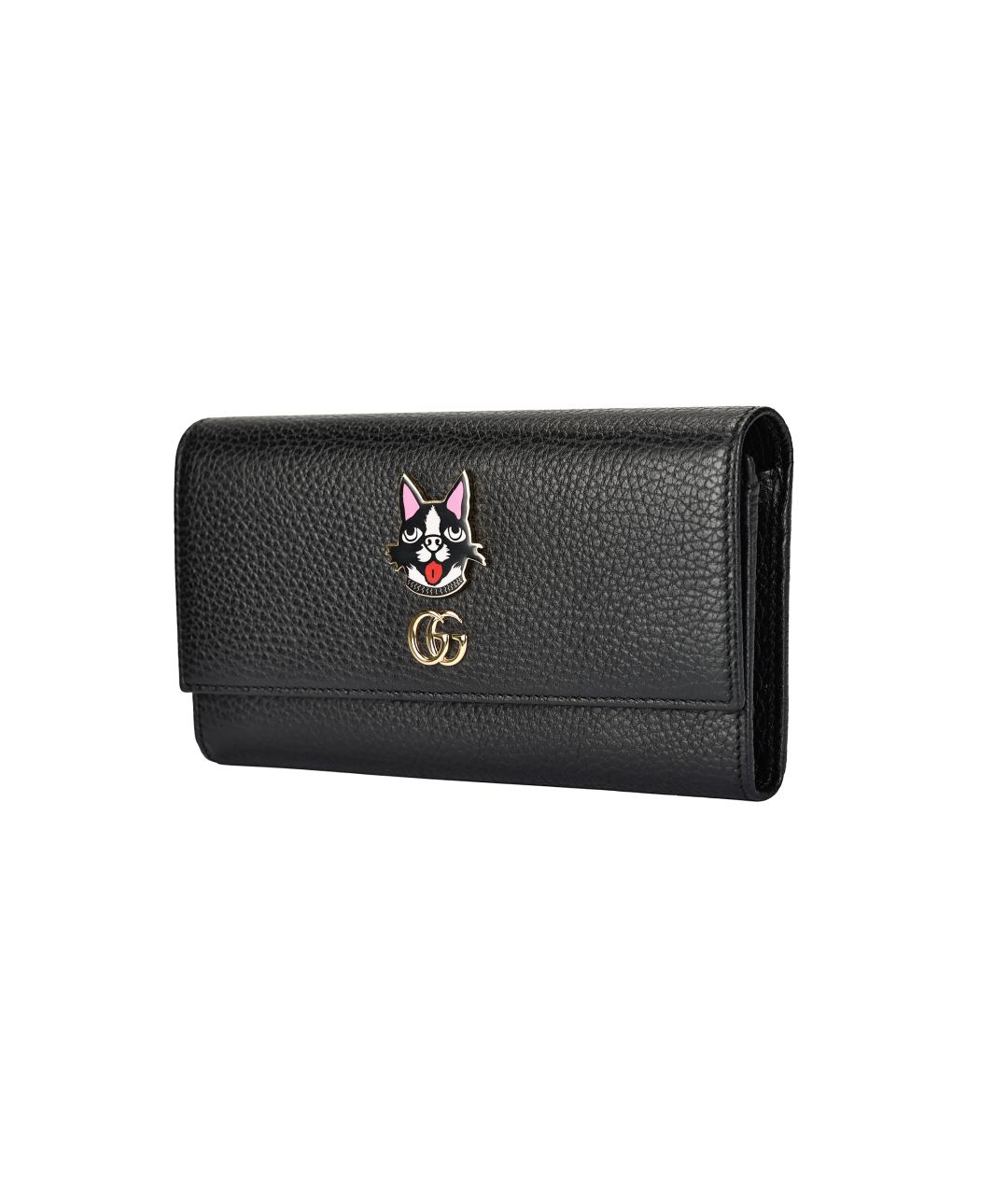 GUCCI Черный кожаный кошелек, фото 2