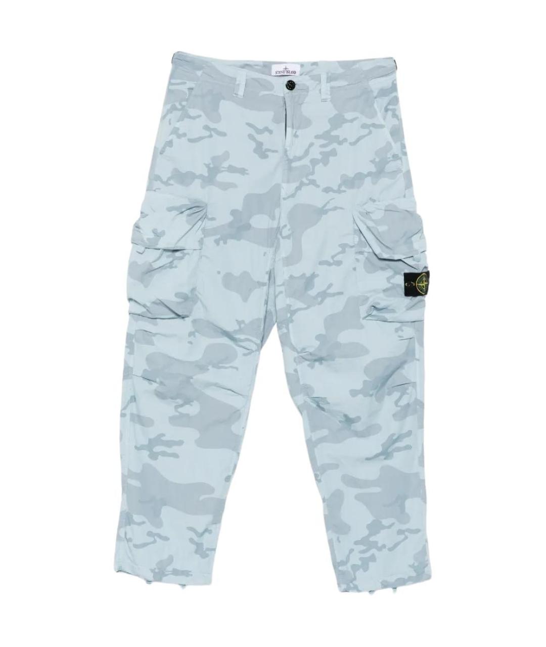 STONE ISLAND Голубые брюки чинос, фото 1