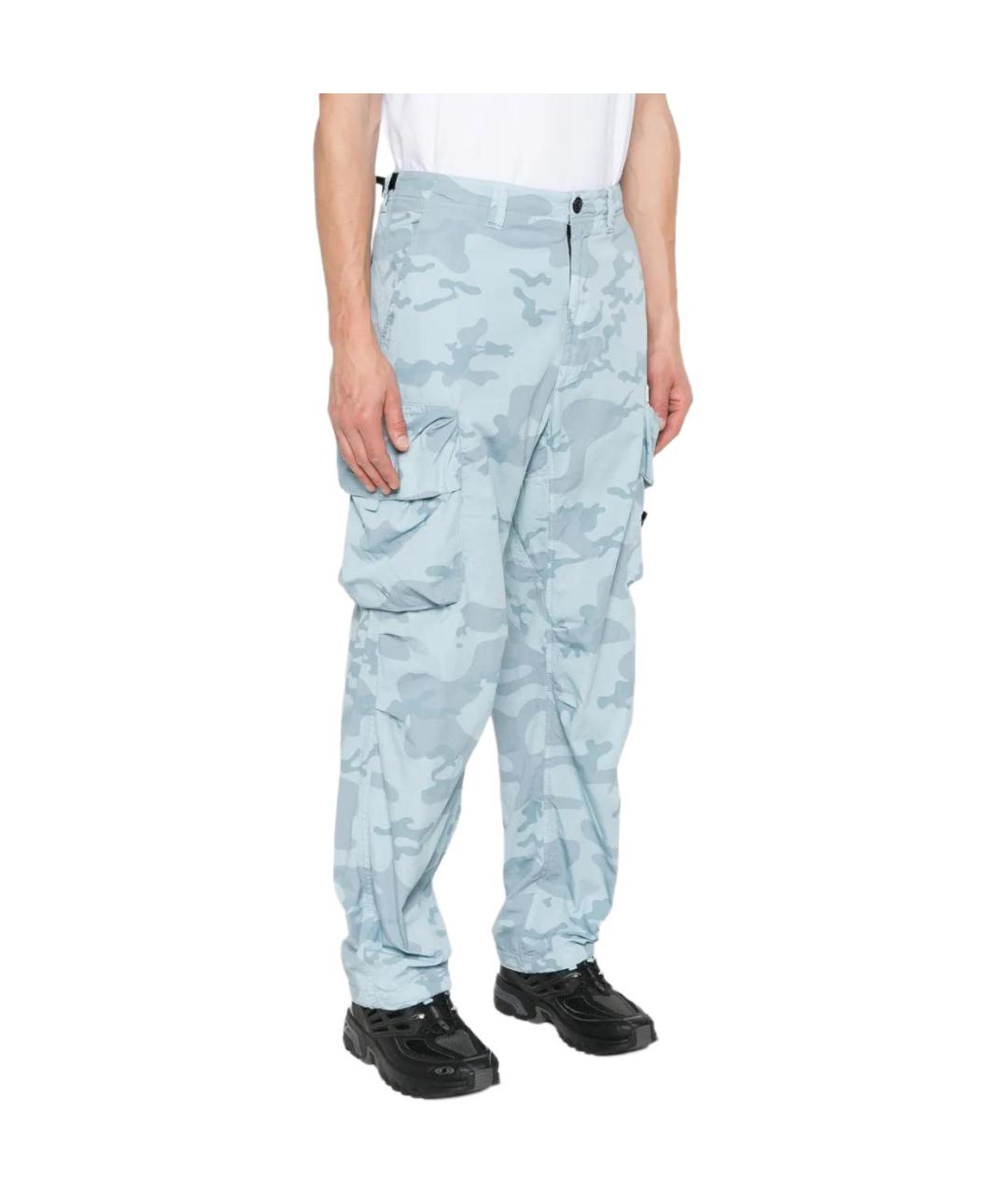 STONE ISLAND Голубые брюки чинос, фото 4