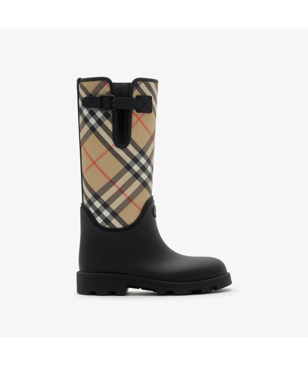 BURBERRY Черные резиновые сапоги, фото 5