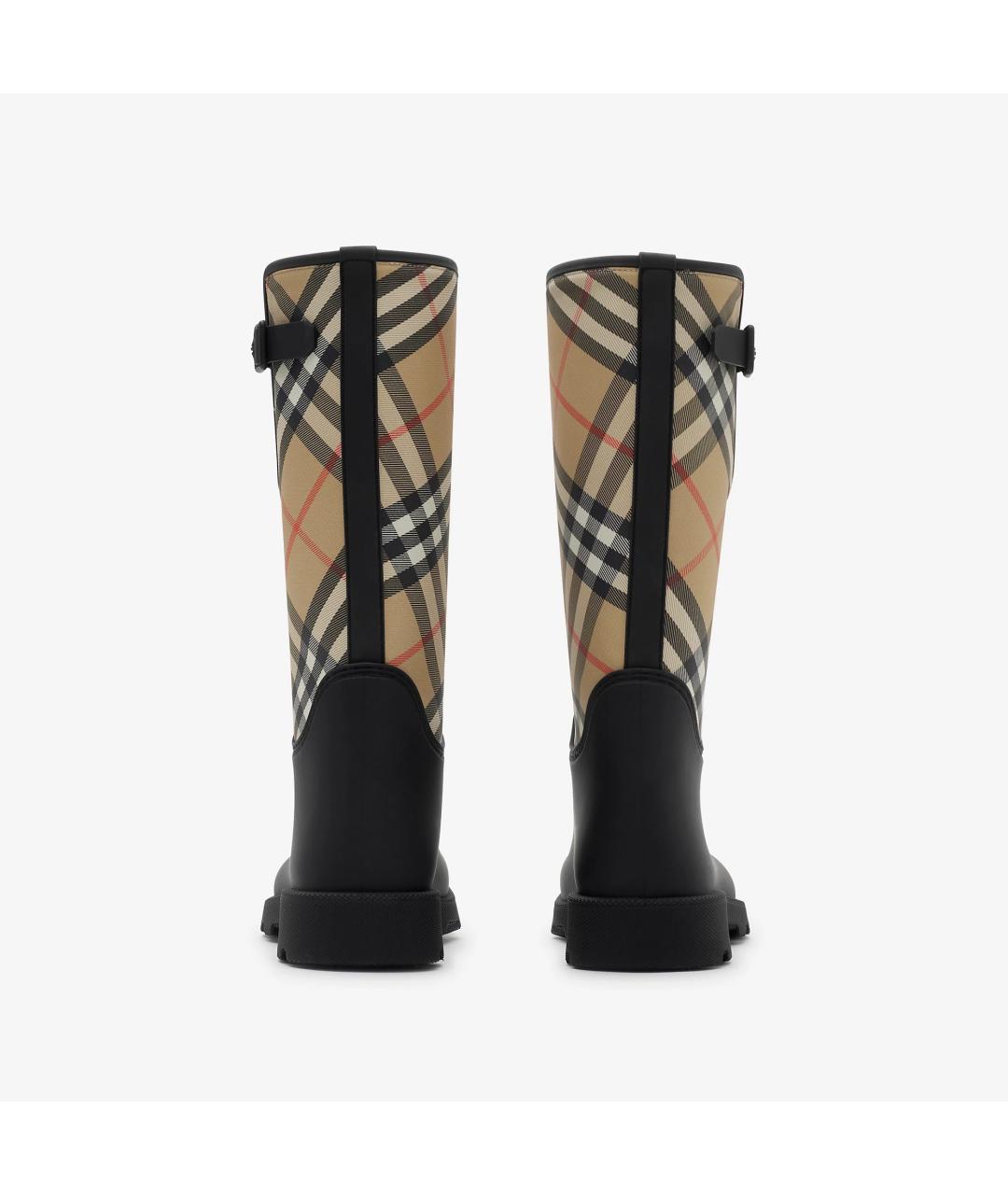 BURBERRY Черные резиновые сапоги, фото 3