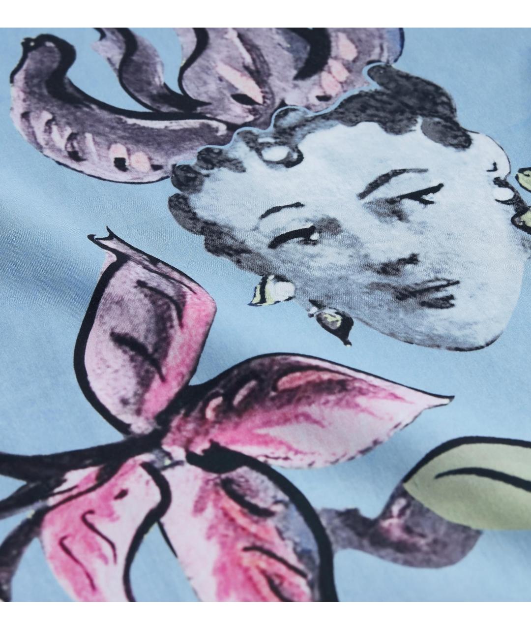 CHRISTIAN DIOR Голубая хлопковая кэжуал рубашка, фото 3
