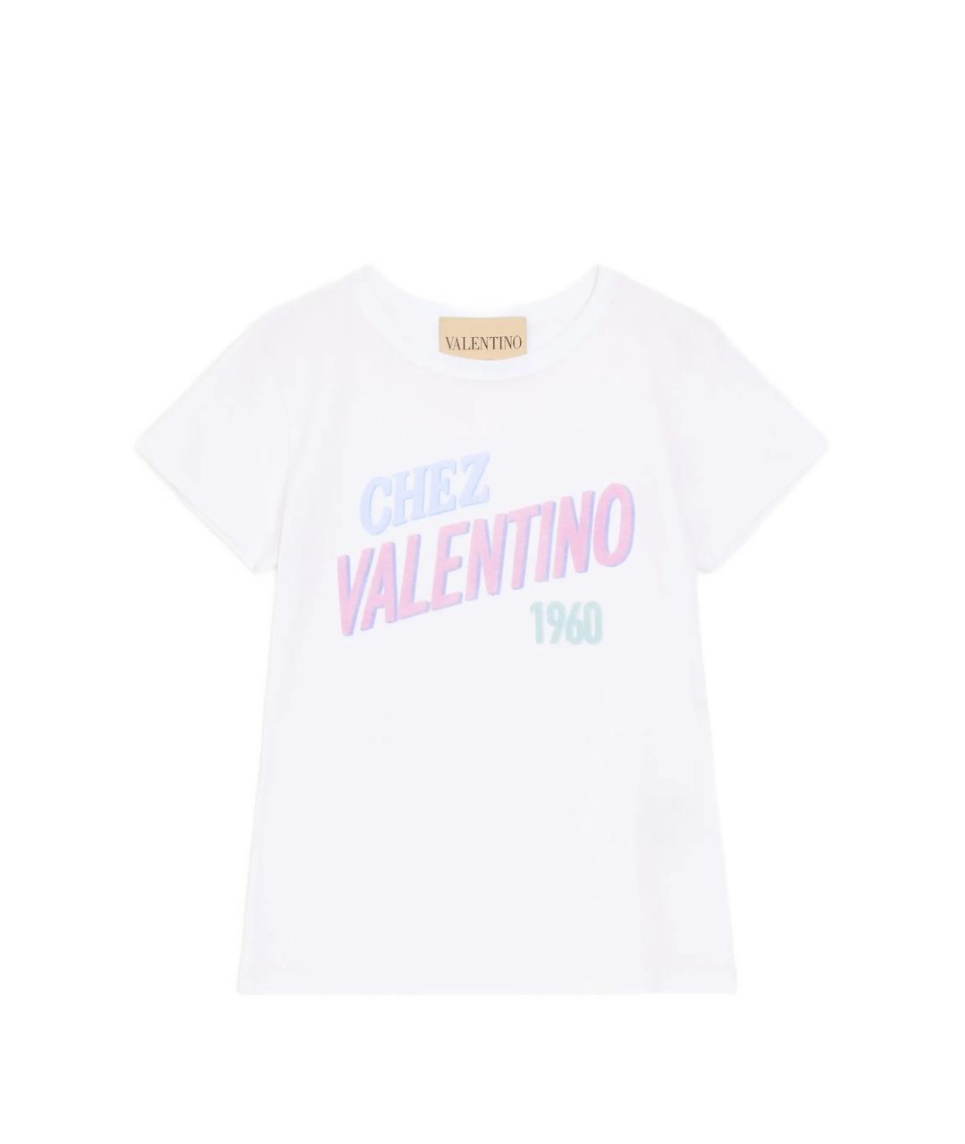 VALENTINO Белая хлопковая футболка, фото 1