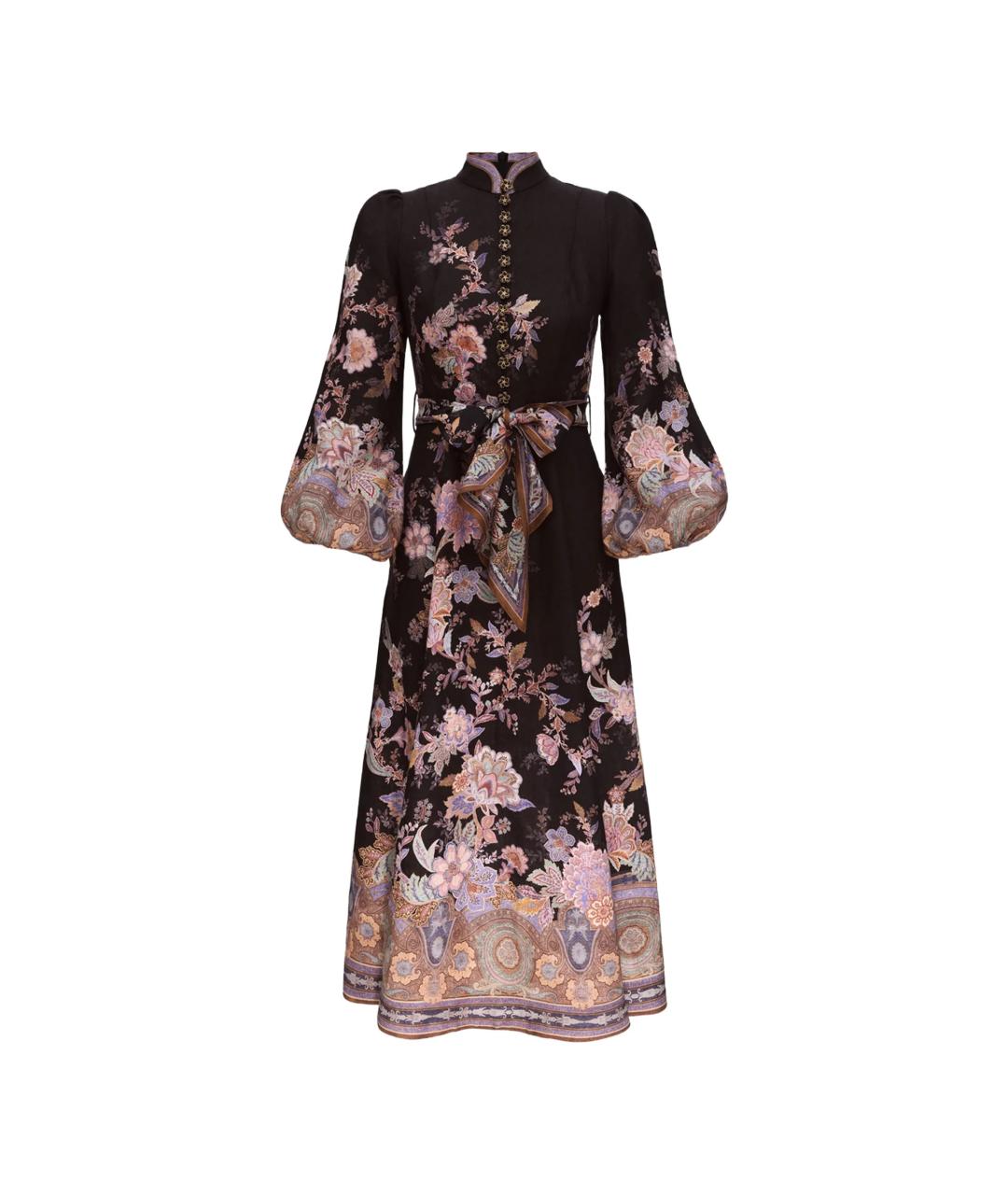 ZIMMERMANN Черное льняное коктейльное платье, фото 1