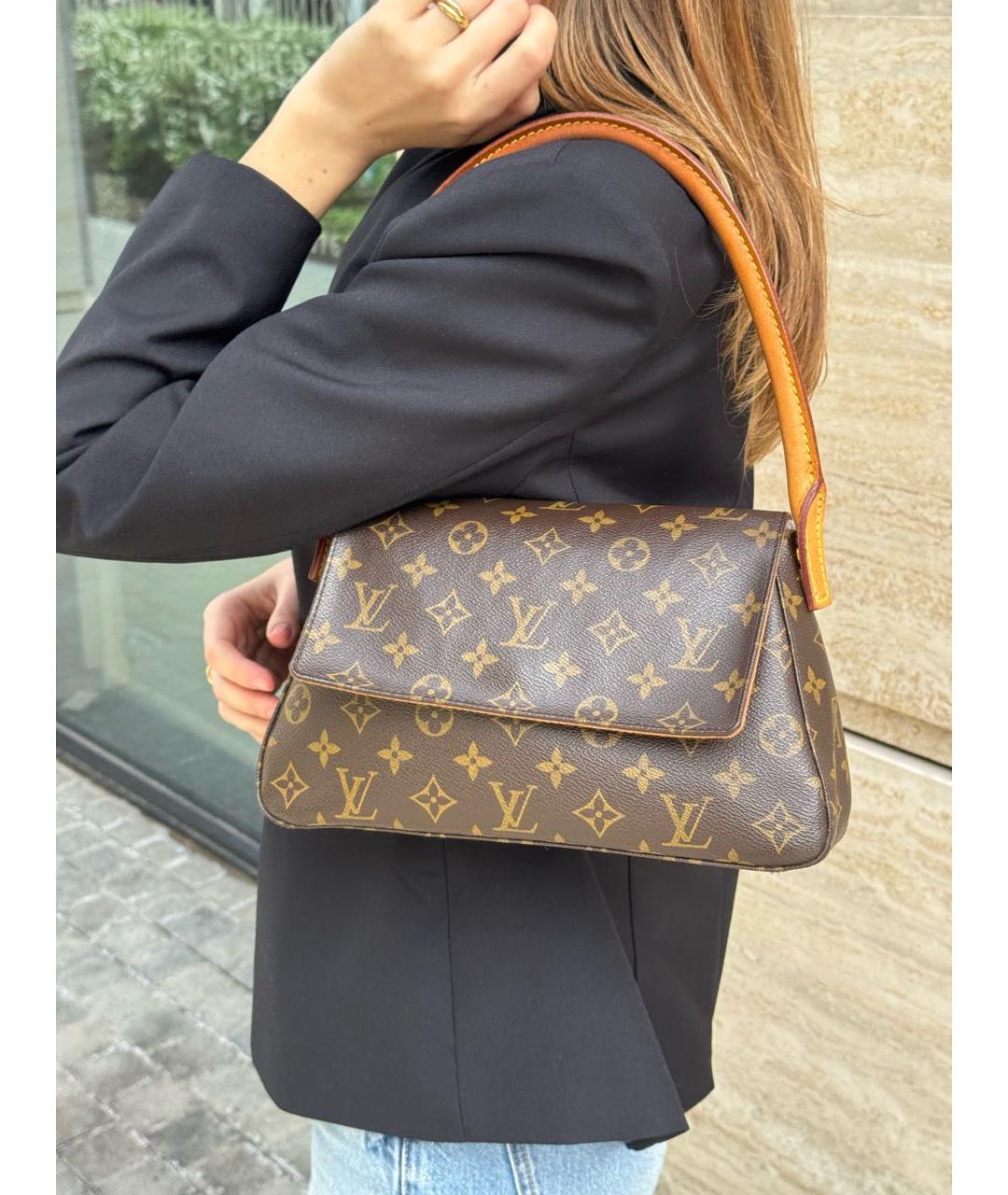 LOUIS VUITTON Коричневая сумка с короткими ручками, фото 6