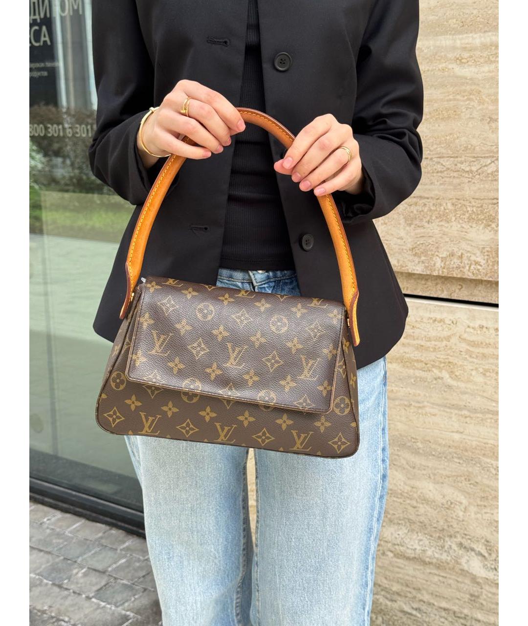 LOUIS VUITTON Коричневая сумка с короткими ручками, фото 7