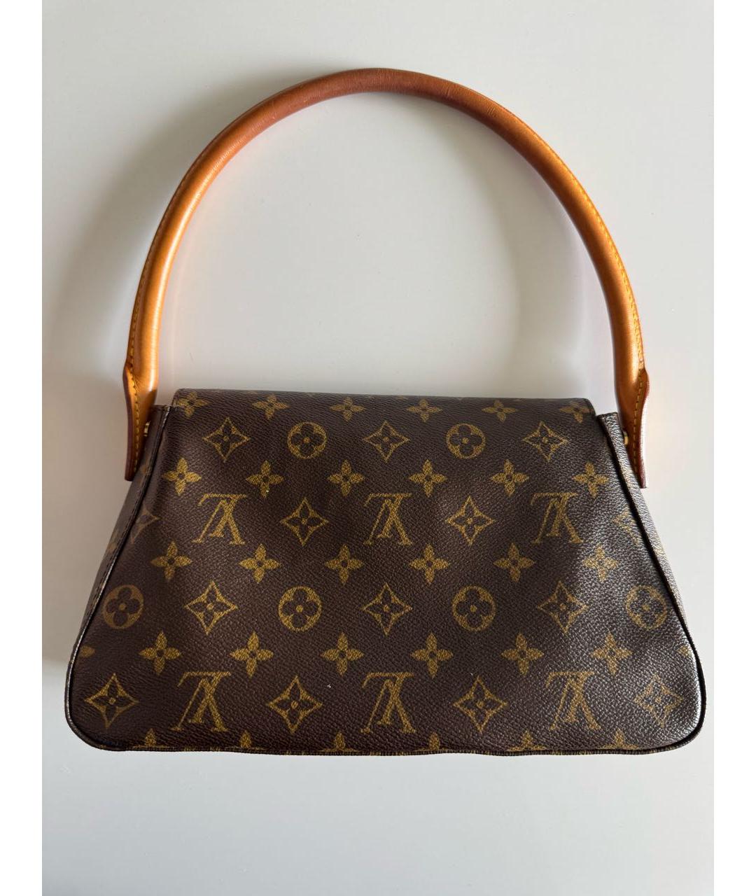 LOUIS VUITTON Коричневая сумка с короткими ручками, фото 3