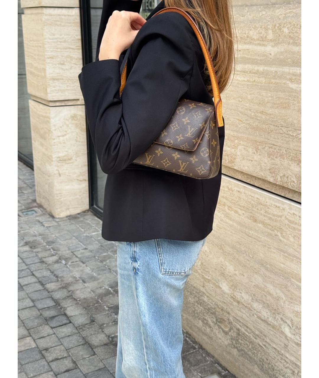 LOUIS VUITTON Коричневая сумка с короткими ручками, фото 8
