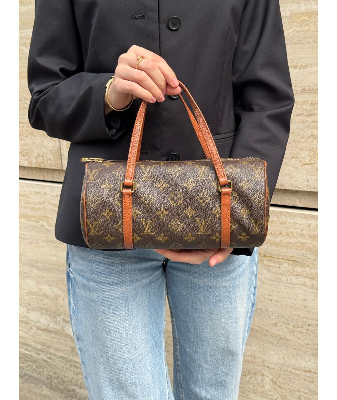 LOUIS VUITTON Коричневая сумка с короткими ручками, фото 7