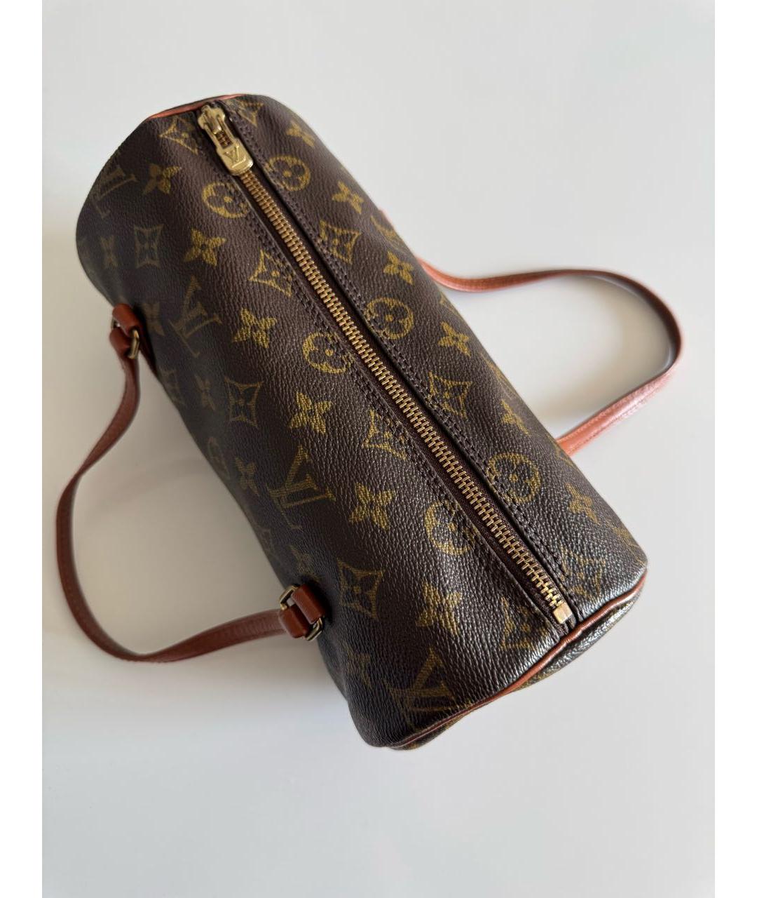 LOUIS VUITTON Коричневая сумка с короткими ручками, фото 3