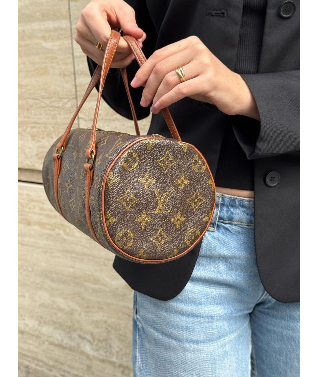 LOUIS VUITTON Коричневая сумка с короткими ручками, фото 8
