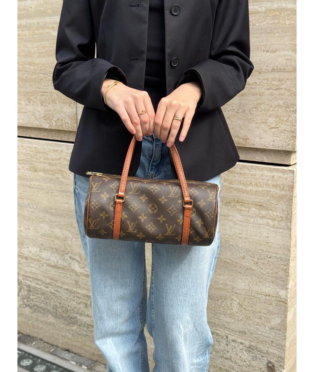 LOUIS VUITTON Коричневая сумка с короткими ручками, фото 6