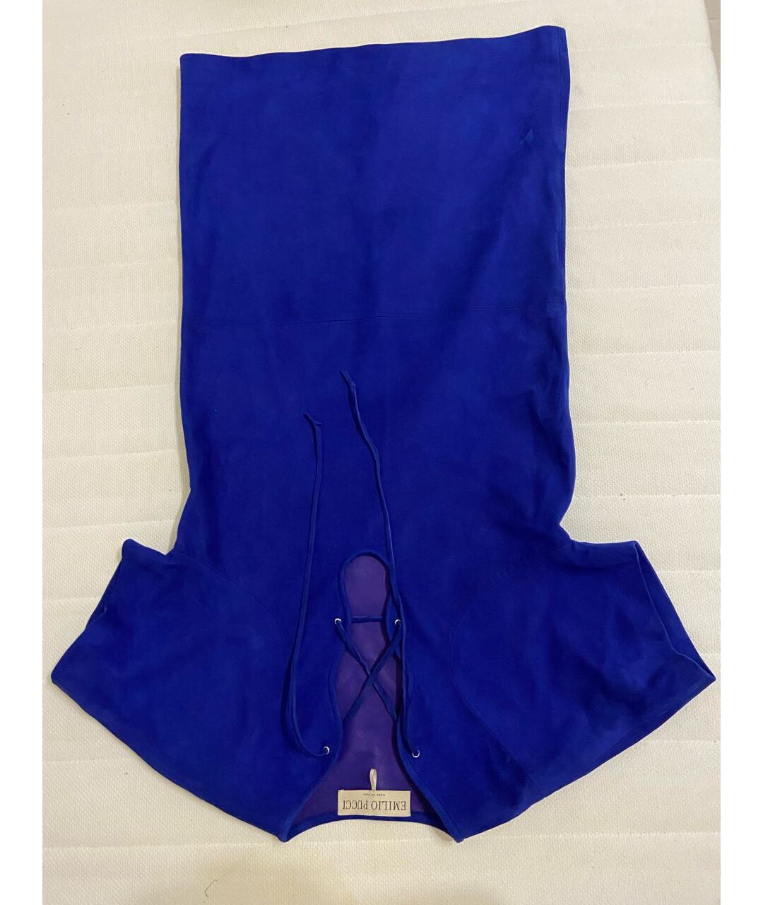 EMILIO PUCCI Синее кожаное платье, фото 5