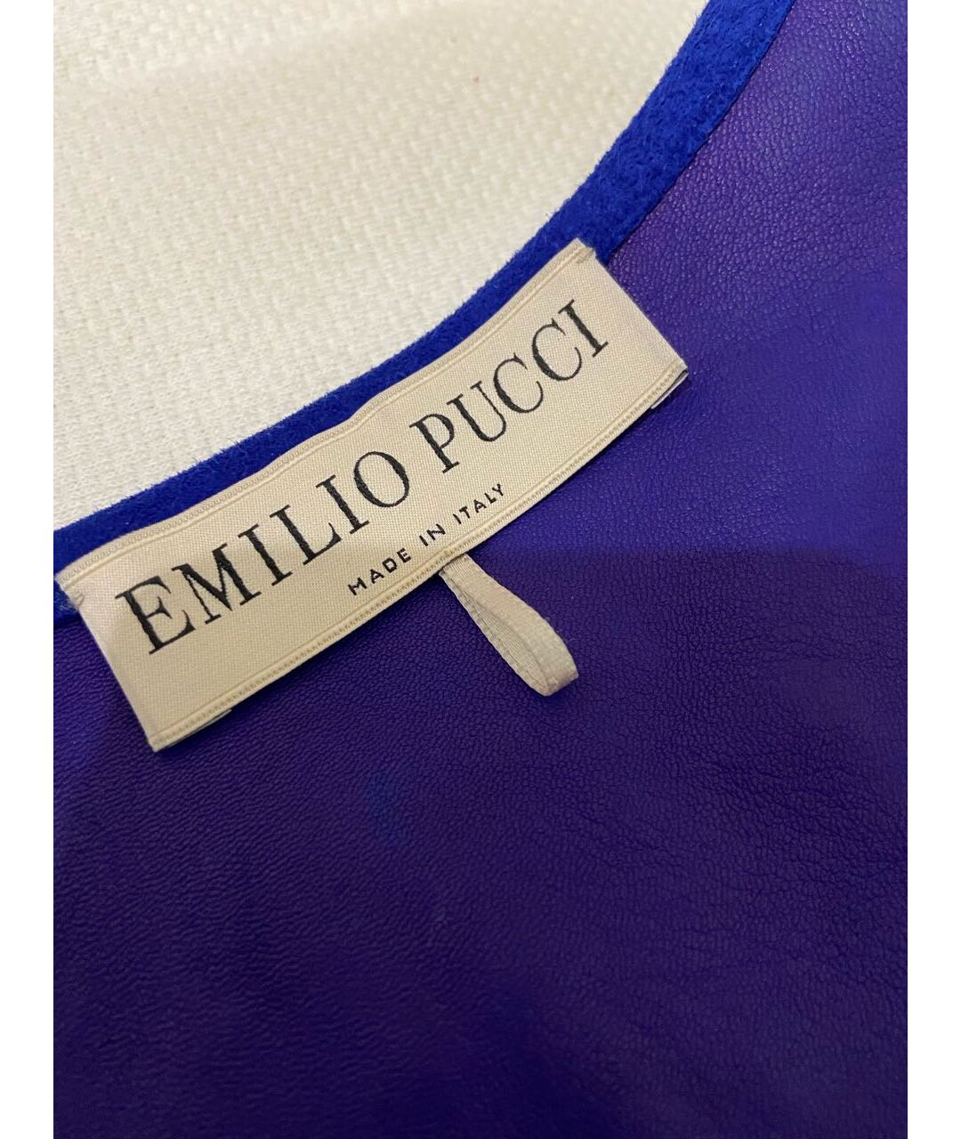 EMILIO PUCCI Синее кожаное платье, фото 3