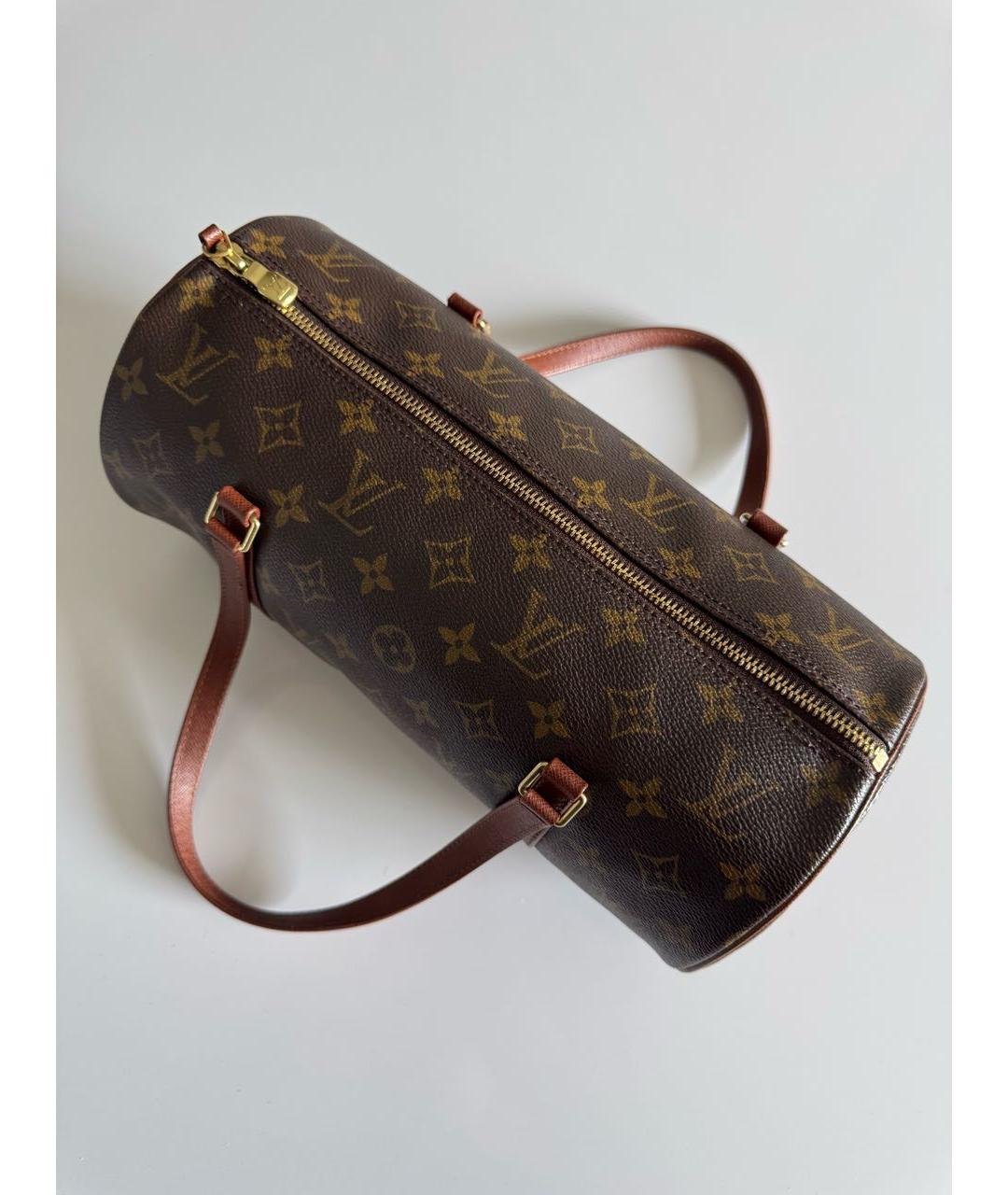 LOUIS VUITTON Коричневая сумка с короткими ручками, фото 3