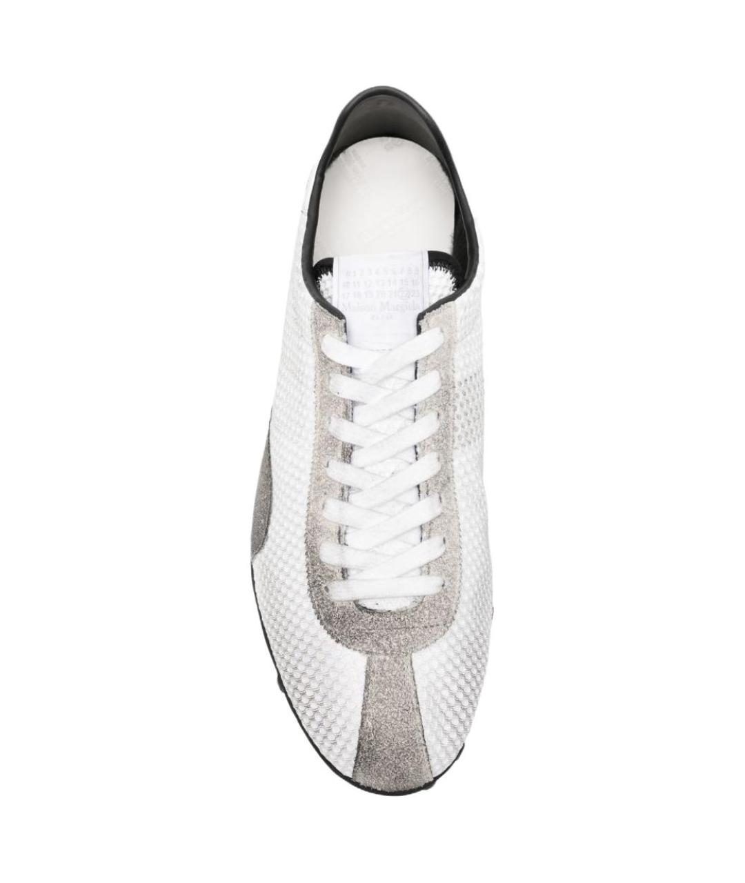 MAISON MARGIELA Белые текстильные низкие кроссовки / кеды, фото 5
