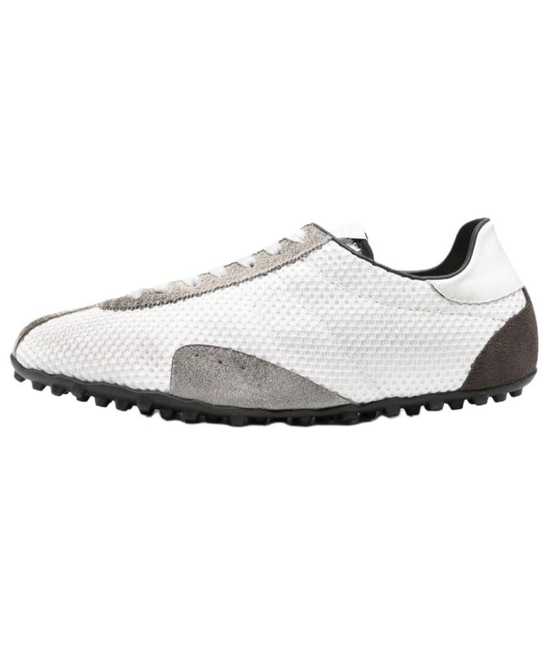 MAISON MARGIELA Белые текстильные низкие кроссовки / кеды, фото 2