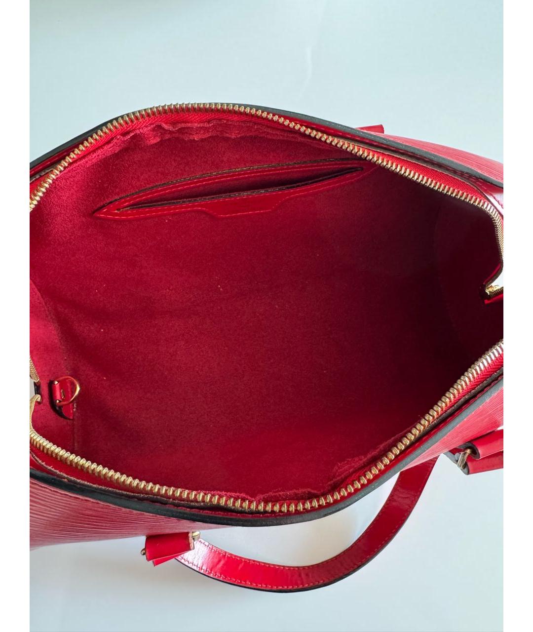LOUIS VUITTON Красная сумка с короткими ручками, фото 5